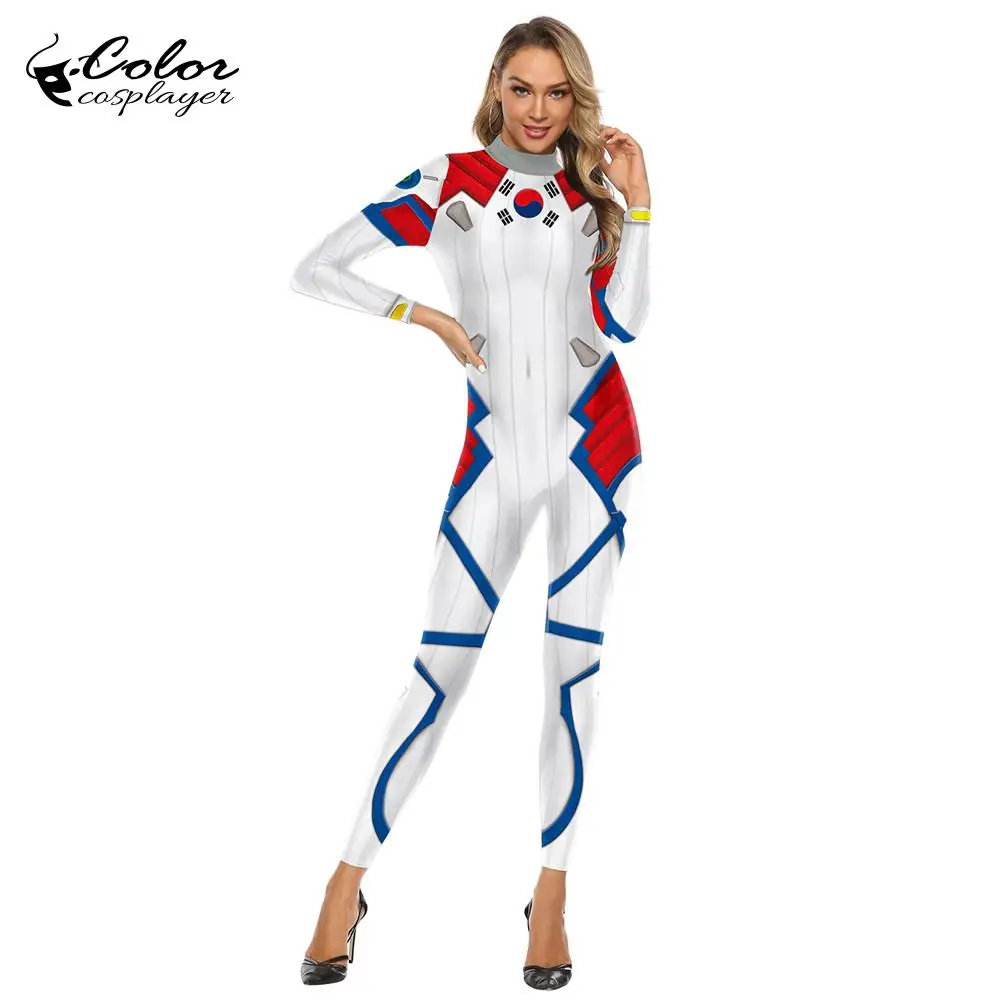 Цветной карнавальный костюм er Purim с 3D принтом D. Va для косплея O.W, женский боди Zentai, Женский костюм для косплея, костюмы для игр