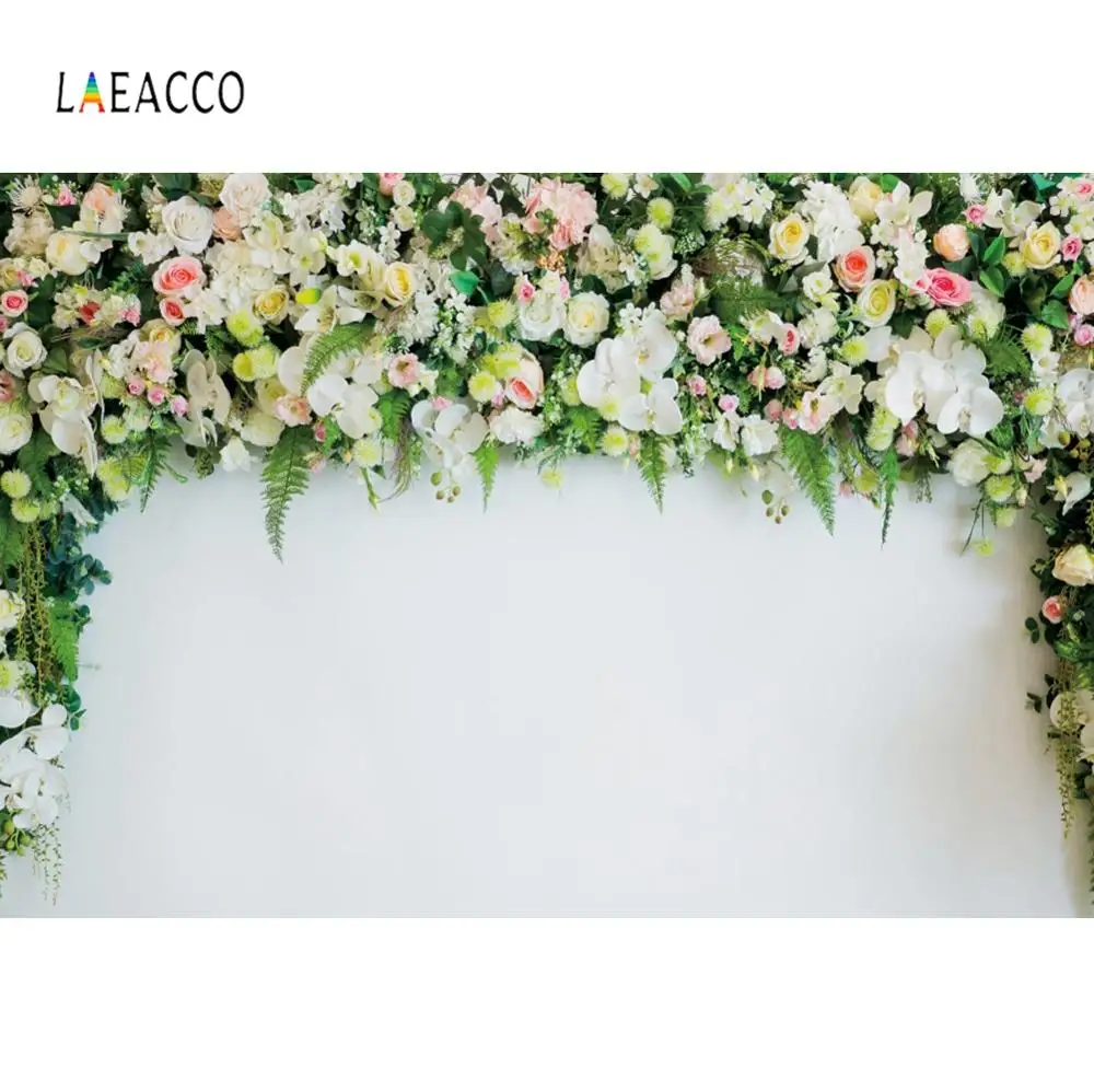 

Laeacco Flowers Green Screen Whiteboard Photocall Photography Backgrounds Custom Photographic Backdrops Props For Photo Studio