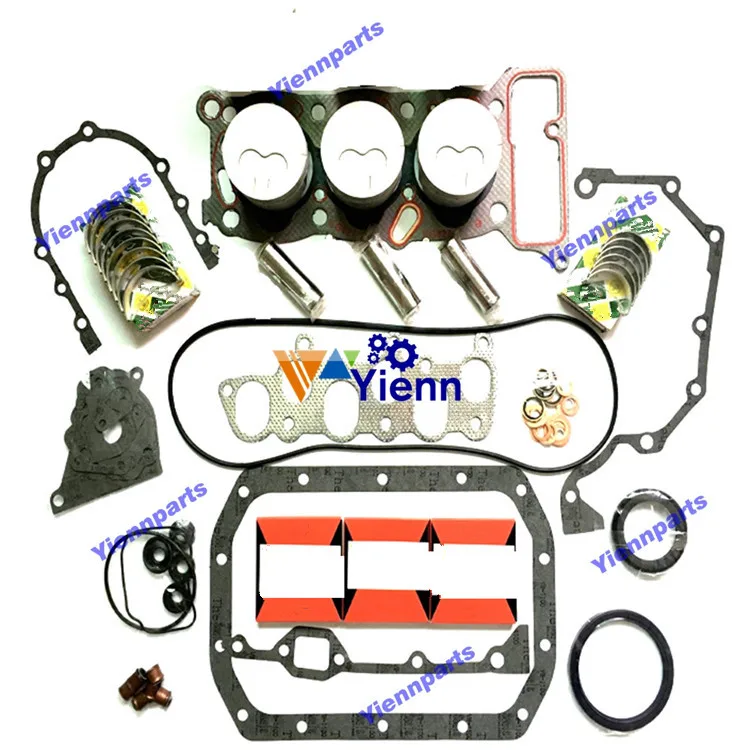 

3KC1 Engine Overhaul Kit For Isuzu Excavator Loader Tractor Forklift truck Engine Piston Piston Ring Bearing Full Gasket Set