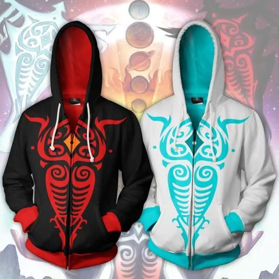 

Avatar The Legend of Korra Raava Vaatu Hoodie Jacket Cosplay Costume men women fashion 3D Printing zipper Hooded Sweatshirts