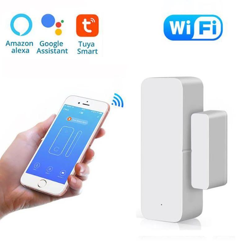 Tuya Smart WiFi датчик для двери дверь открытой/закрытый детекторы Wi-Fi app-уведомление