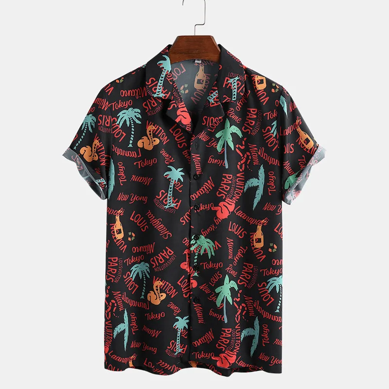 Shirts for men Tropical Vacation Hawaii Shirt Mens Floral Printed Hip hop chemise homme Short Sleeve Streetwear Beach shirt Men Shirts for men Tropical Vacation Hawaii Shirt Mens Floral Printed Hip hop chemise homme Short Sleeve Streetwear Beach shirt Men