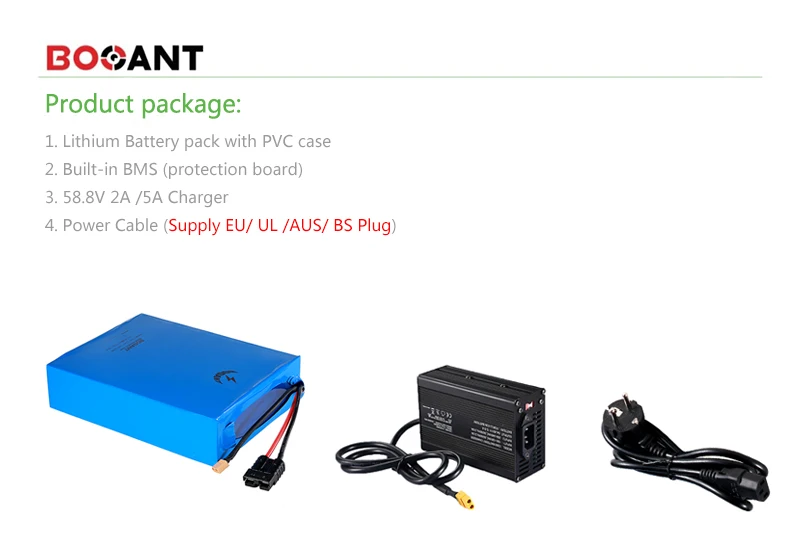 51,8 V 48V 20Ah 1000W литий-ионный аккумулятор 18650 14S 52V 20Ah 750W электрический велосипед батарея для двигатель bafang наборы с 5А зарядным устройством