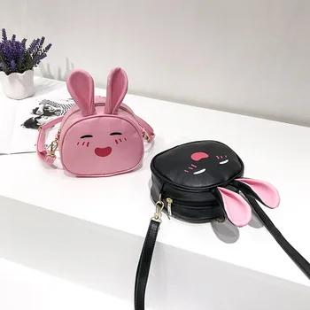 

2019 Women Backpack Cartoon Cute Kids Mini Backpacks Girls Leather Rabbit Ears School Bag Fashion Travel Shoulder Bags