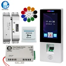 4,3 дюймов Цветная сенсорная клавиатура RFD система контроля доступа двери биометрический считыватель контроля доступа отпечатков пальцев электронный замок комплект