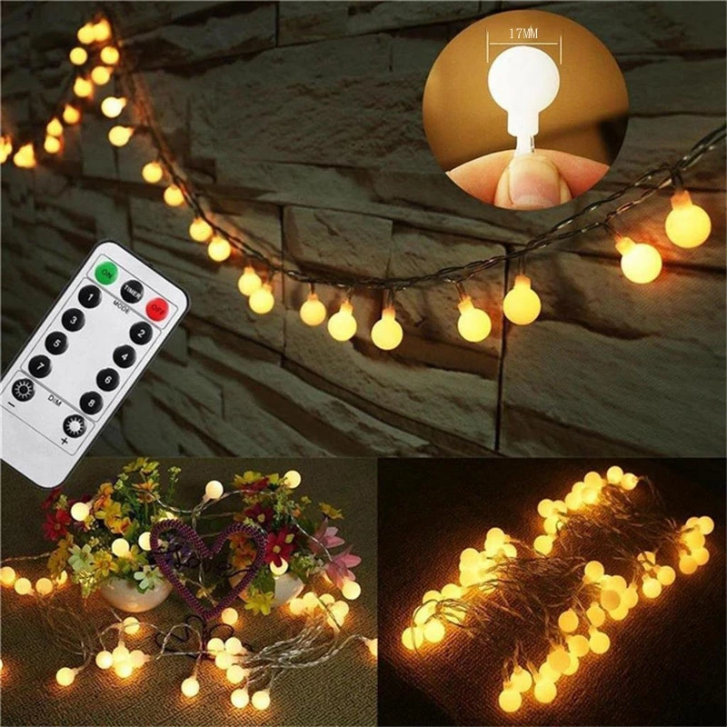 

Waterproof Battery box/USB remote control Fairy Garland LED Ball Decorative String Lights for Christmas Wedding Indoor