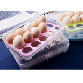 

Eggs Fridge Egg Holder Freezer Tray Box Storage Container Case Plastic Organizer AIA99