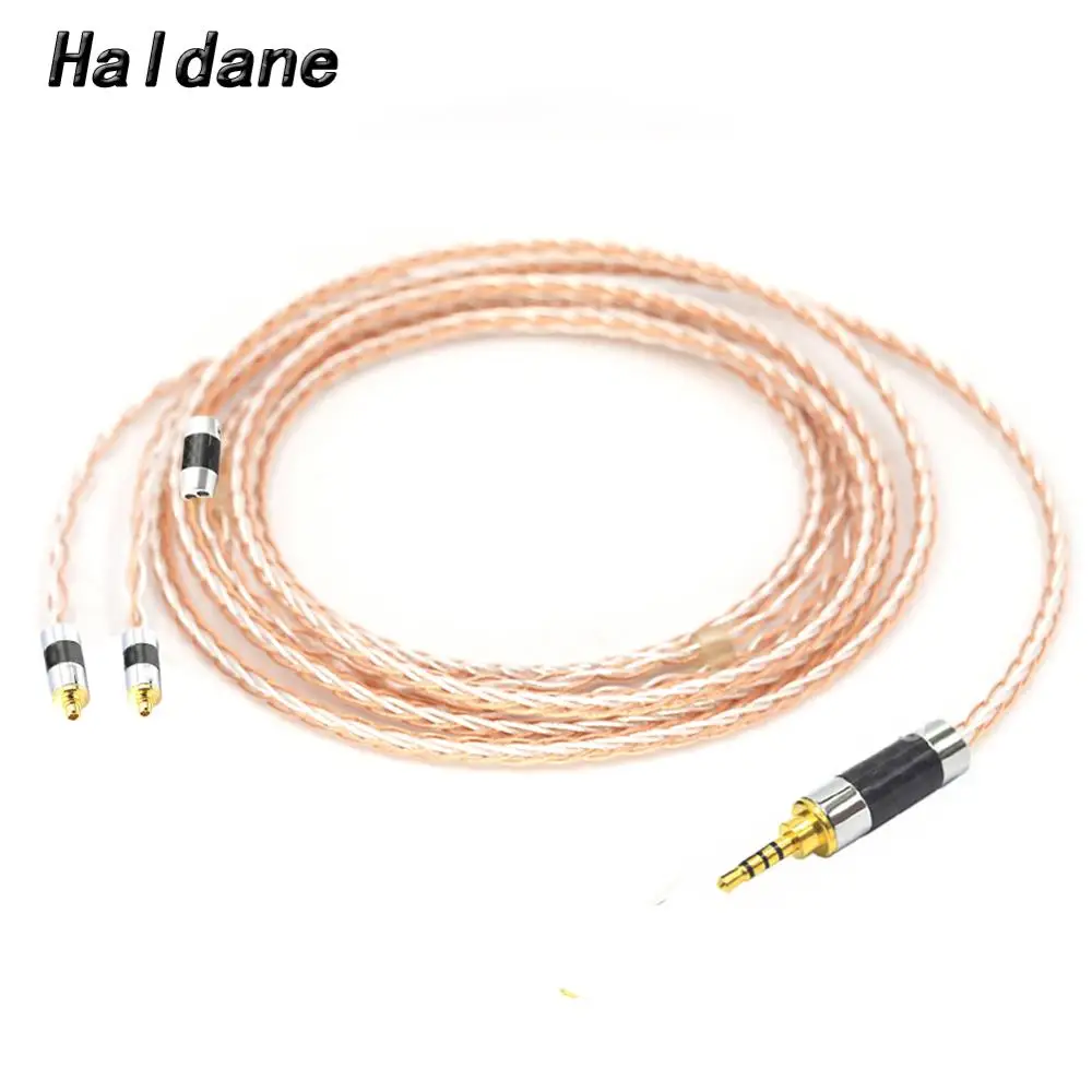 Haldane HIFI Carbon Fiber Custom Made 8 Core MMCX Cable Earphone Headphone Upgrade Cable for SE846 SE535 SE315 SE215 UE900