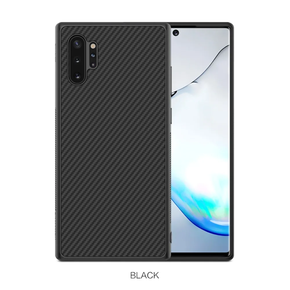 Чехол для samsung Galaxy Note 10 Plus Nillkin из синтетического волокна с жесткой задней крышкой Роскошный чехол для телефона samsung Note 10 Plus Nilkin