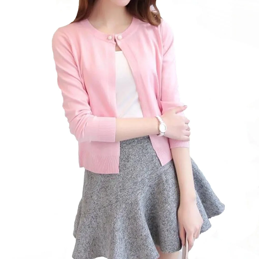 Autumn Sweater Women Cardigan Knitted Thin Sweaters Long Sleeve Female