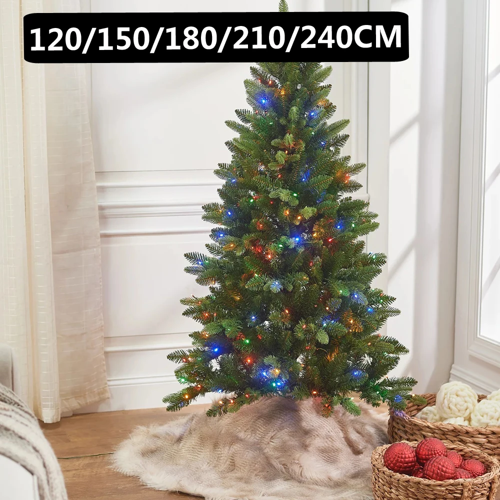 Artificial Green Christmas Tree 240cm with 1560Pine Branches Flame-retardant PVC Material Fir Metal Tripod | Дом и сад