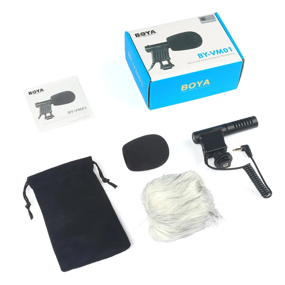 BOYA BY-VM01 камера видеозапись мини микрофон дробовик совместимый с Nikon Canon Sony Gopro DSLR