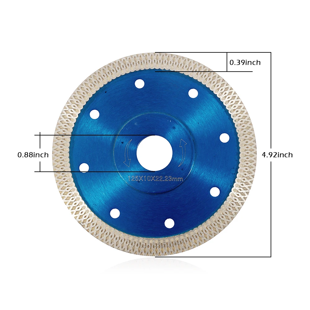 115 мм/125 мм Керамогранитная плитка режущее лезвие ультра-тонкий алмазный фарфор пильный диск Циркулярный диск для резки фарфоровой плитки