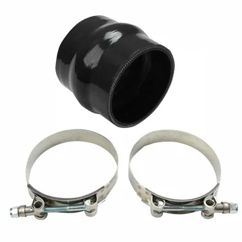 

102mm 4inch Hump Straight Silicone Hose Intake Coupler Tube Pipe Black+T Clamp