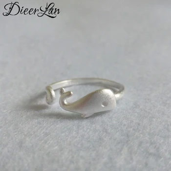 

2020 New Arrival 925 Sterling Silver Whale Fish Rings For Women Ladies Adjustable Rings Vintage Jewelry