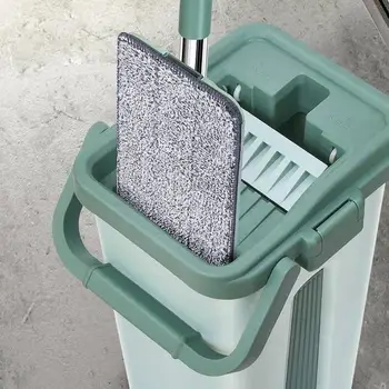 

Hand-free Practical Washing Mop Set Flexible Dry Wet Amphibious Drying Stainless Steel Handle Floor Cleaner Cleaning Utensil