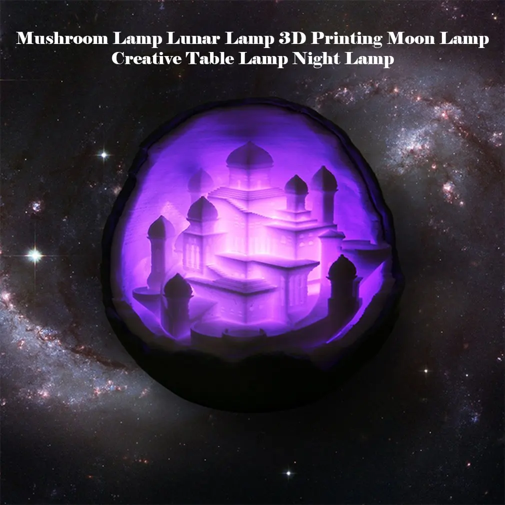 

16 Colors Planet Castle Smart Home Exquisite Novelty Table Lamp Night Light 3d Print Moon Light Creative Gift Birthday Gift