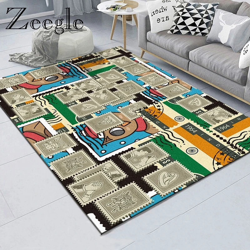 Zeegle Modern Decoration Rugs and Carpets for Home Living Room Non-slip Kitchen Floor Rug Hallway Carpet Soft Kids Room Area Rug