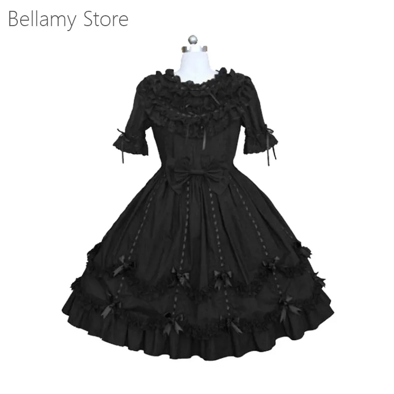 

Gothic Lolita classic Black Classic Vintage Black Lace Sweet Dress