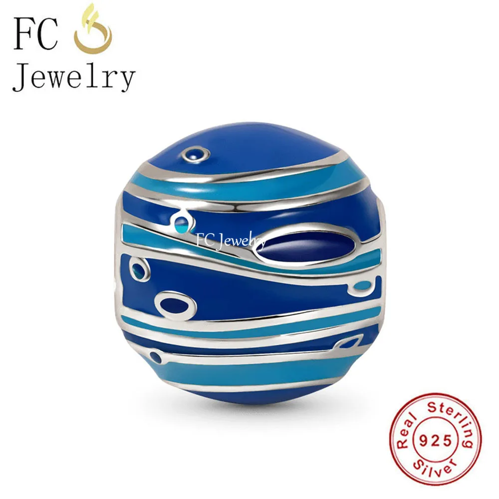 

FC Jewelry Fit Original Pan Charms Bracelet 925 Sterling Silver Neptune Space Planet Bead For Making Women Berloque 2022 New