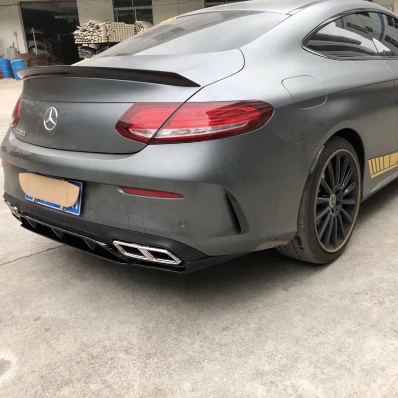 Спойлер из углеродного волокна для Mercedes C Class W205 модель C200 C250 C300 C180 C350 Coupe 2 Door Car 2014 и
