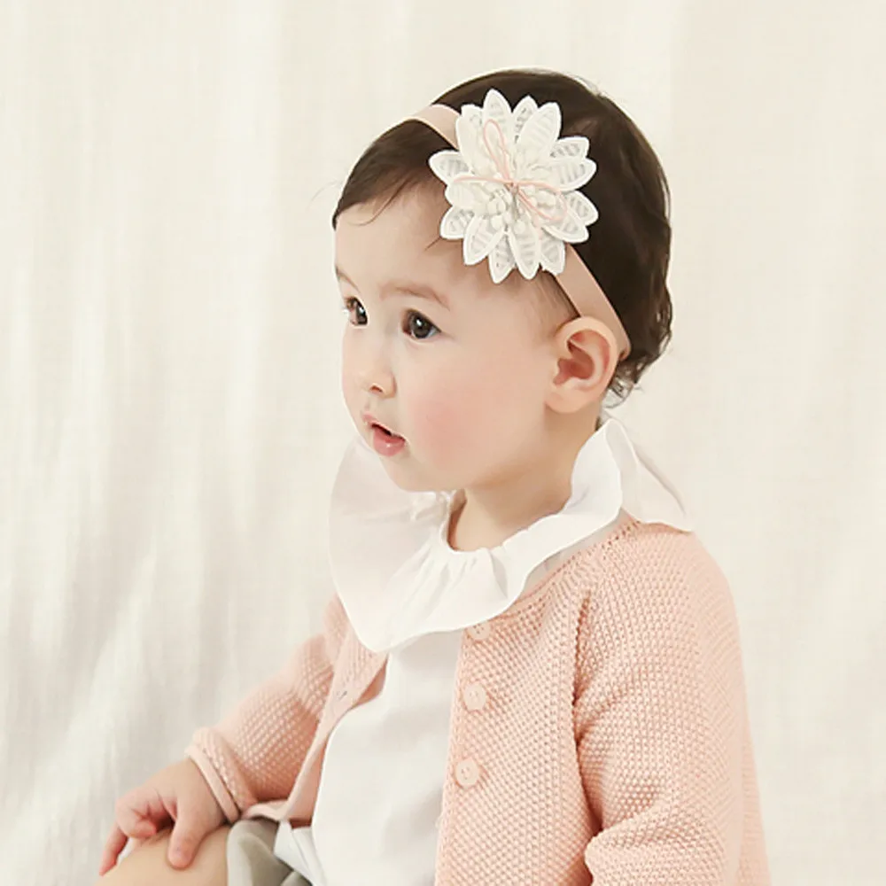 Princess Florals Headband Pointed baby flower headband Kids Stretch Bow Hair Bands Fresh Cute Headwear Hair Accessories