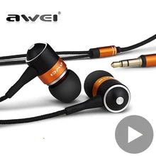 Awei наушник наушники проводные для телефона вкладыши ear компьютера пк бега гарнитура игровые микронаушник спортивные earbuds с шумоподавлением басс стерео hi fi для Xiaomi Redmi Apple iPhone Huawei Honor Samsung Sony