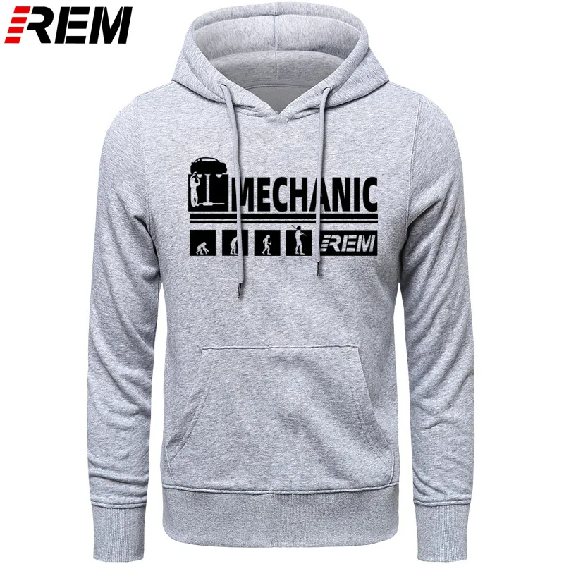 Новые толстовки Mechanic Car Топы Забавный подарок для мужчин толстовки размера плюс s-3XL стиль Эволюция Авто Mechaniker толстовки, свитшоты - Цвет: GRAY BLACK