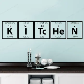 

Periodic Table of Elements Wall Vinyl Sticker Kitchen Cooking wall decal Family home wall decor JH108
