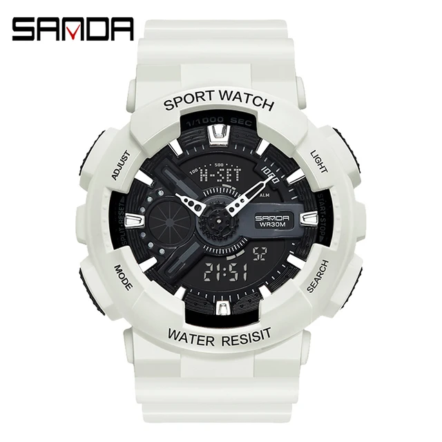 white sports watch ladies