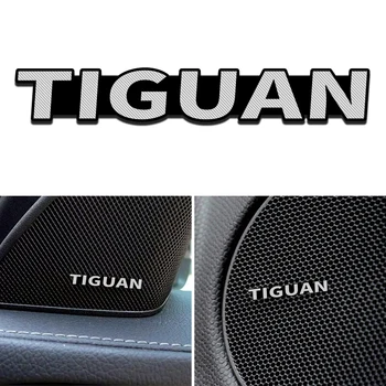 

4pcs for Volkswagen VW Tiguan Golf 7 6 MK7 MK2 Polo Passat B8 car Speaker audio Speaker Badge stereo Emblem sticker stying