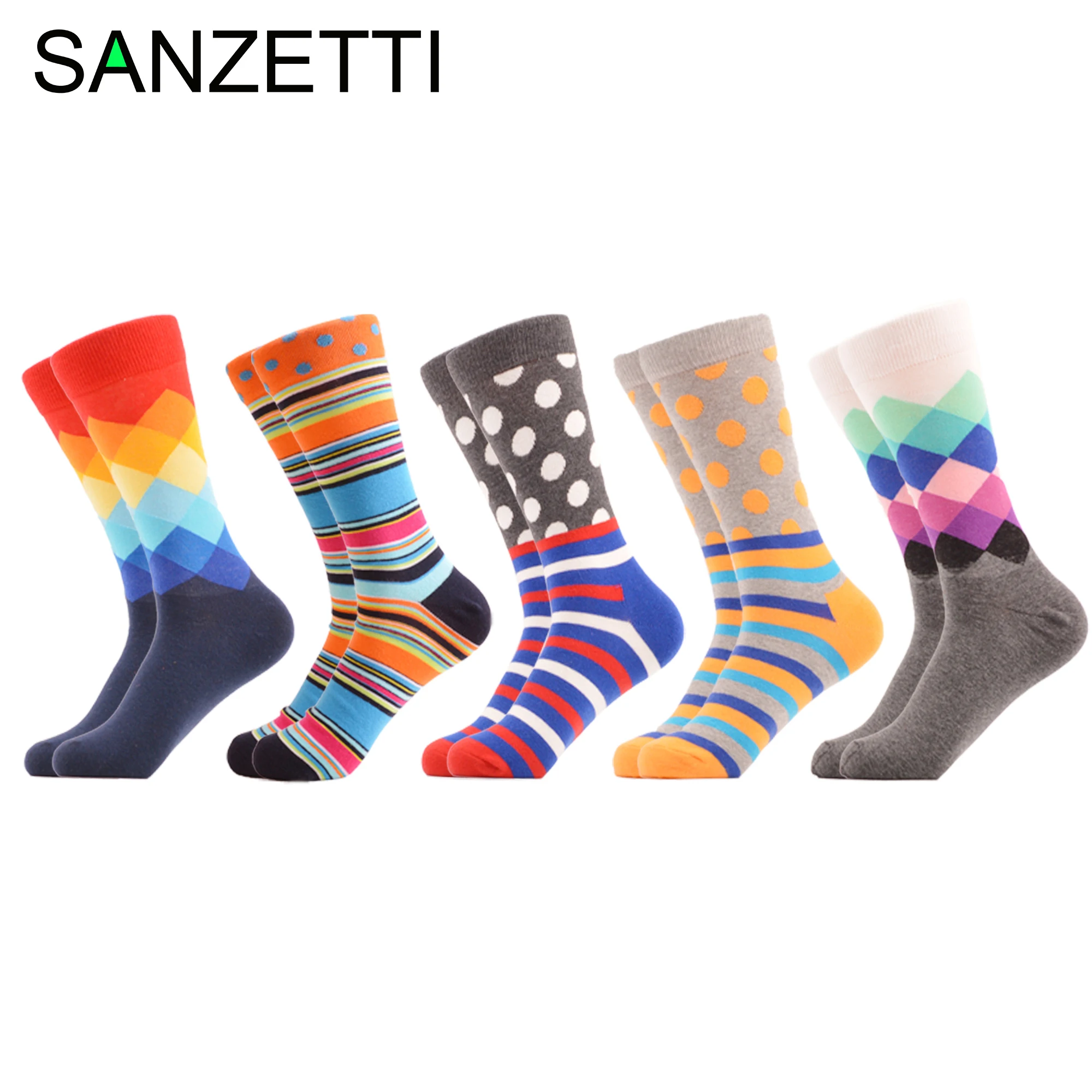 Casual Socks With Colorful Lion Fantasy Print Cotton Crew Socks For Men Women