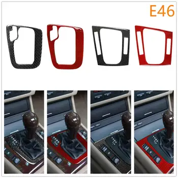 

for BMW 3 Series E46 M3 1998-2005 interior car carbon fiber automatic transmission accent gear position control panel modified