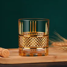 European-style luxury Phnom Penh Whiskey Cup with high sense of home master hand-painted gold glass xo strong glass