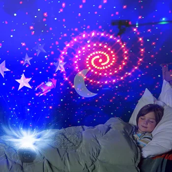 

Wireless Music LED Projection Light Sound Control Auto Strobe Starry Sky Projector Lamp Bedroom Night Light (Black)