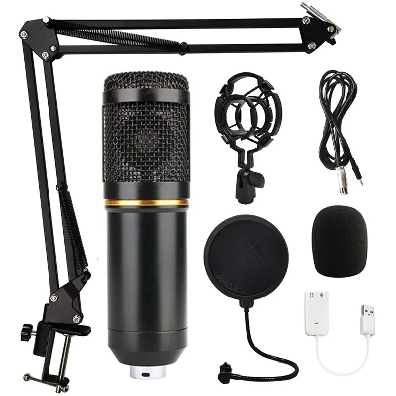 BM 800 profesjonalny mikrofon pojemnościowy zestaw BM800 nagrywanie mikrofon do komputera Karaoke KTV Studio nagrywania mikrofon