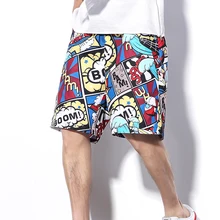 Мужские шорты летние пляжные с цветочным принтом Гавайские цветочные повседневные шорты мужские брюки плюс размер 5XL