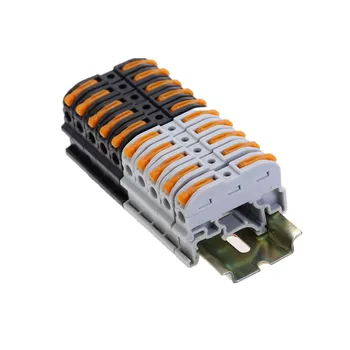

5/10Pcs PCT-211Terminal Din Rail Type Quick Connection Press Wire Splicing Connector Instead Of UK2.5B Terminal Block