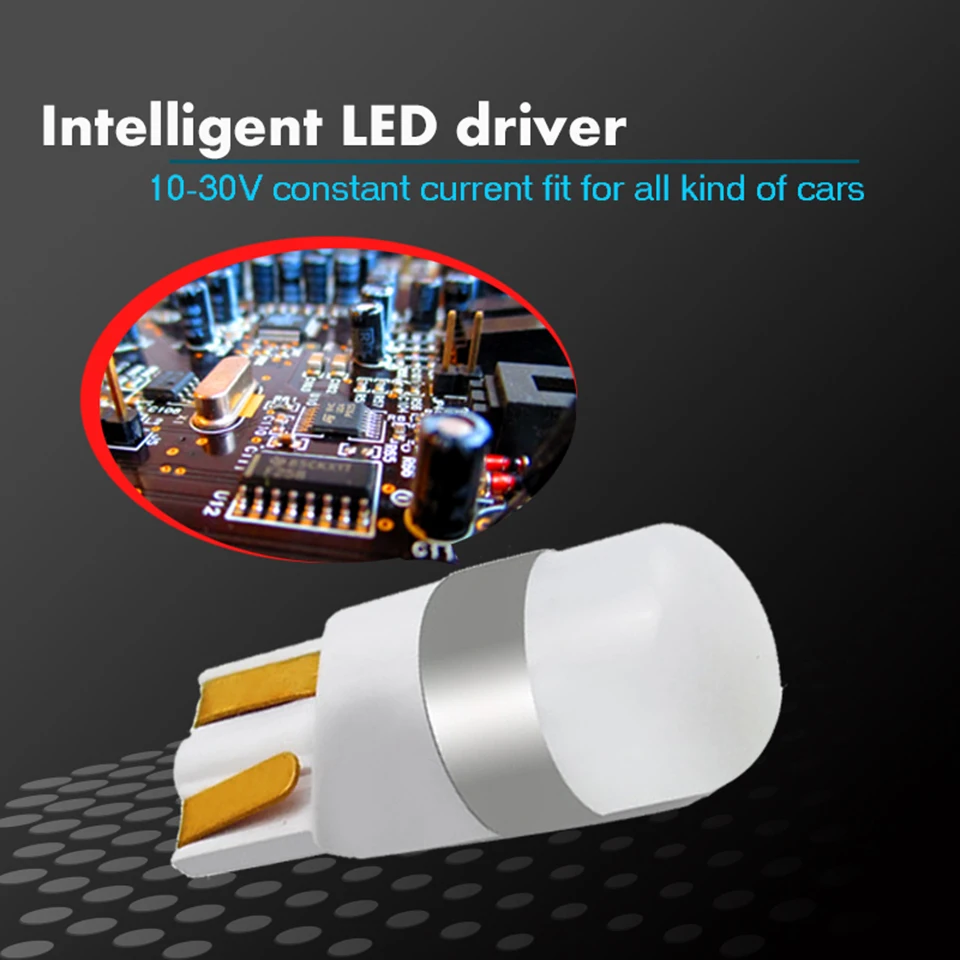 10x3030 SMD 350LM T10 W5W светодиодный автомобильный светильник автомобильная лампа для