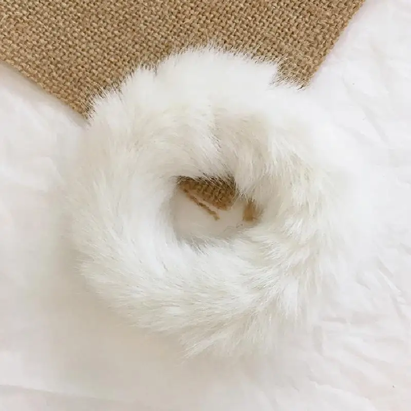True Rabbit Fur Scrunchie Plush Hair Rope Soft Elastic Hair Bands Cute Women Girls Ponytail Hair Holder Fashion Hair Accessories