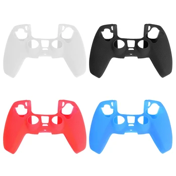 

Controller Case For DualSense Skin Leather Texture Soft Silicone Protection Case Cover for PlayStation 5 PS5 Wireless Controller