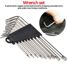 9 шт. Набор шестигранных ключей l-образная Слива звезда шестигранный комбинированный гаечный ключ набор полезные инструменты для ремонта; отвертка Набор инструментов брелок с гаечным ключом