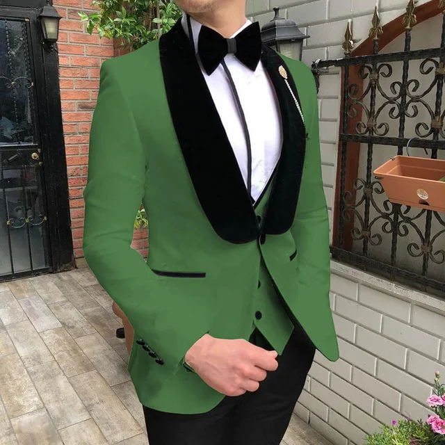 Picture style Желтый с черным костюмы с лацканами для мужчин на заказ Terno Тонкий Жених на заказ 3 шт свадебный мужской костюм Masculino(пиджак+ брюки+ жилет - Цвет: Picture style