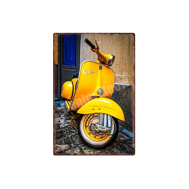 U Vespa ретро жестяная вывеска, автомобильные мотоциклы, металлический художественный плакат, Бар Паб гараж, украшение на стену, мото Clube Faro, винтажный домашний декор N301 - Цвет: U