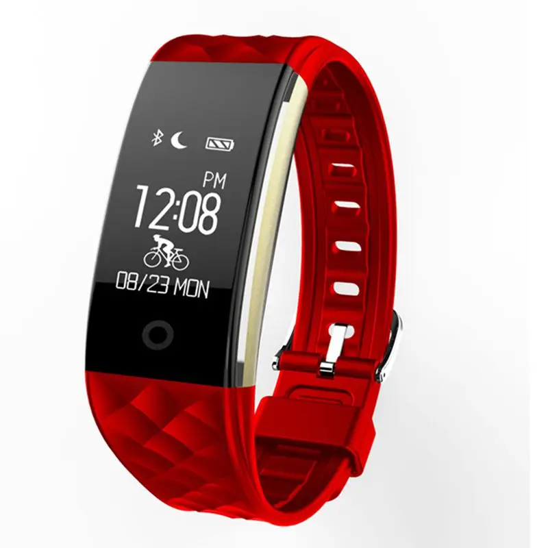 

Promotion--Bluetooth Smart Watch Sports Bracelet Wristband with Heart Rate Monitor FitnESS Tracker Pedometer Alarm Clock Valen