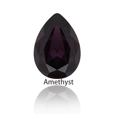 Amethyst Блестящая блестящая слеза K9 стекло стразы россыпью высокое качество металлическое покрытие Piontback Strass клей для страз на платье ювелирные изделия - Цвет: Amethyst