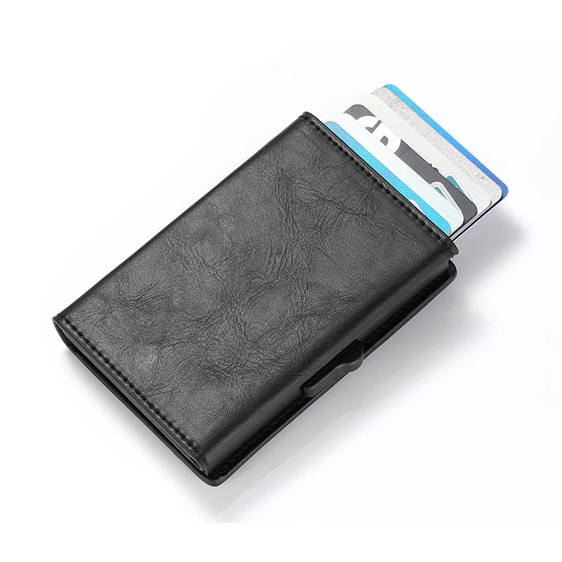 Bycobecy RFID карбоновый ID держатель для карт из искусственной кожи чехол для карт одна коробка смарт-Кредитная карта держатель Новое поступление RFID портмоне