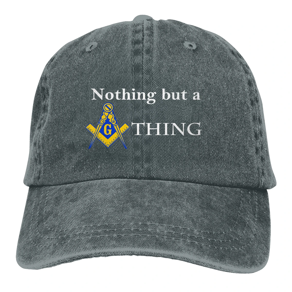 Ничего, кроме Freemason вещь Casquette черный унисекс Мужские Женские джинсовые бейсболка с ремешком кепки Регулируемый Гольф папа шляпа
