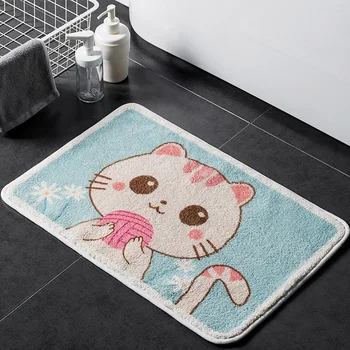

Living room/bedroom Area Rugs Kitchen Absorbent Antiskid Mat Cartoon Cashmere Home Entrance Door Carpets Washable Doormat
