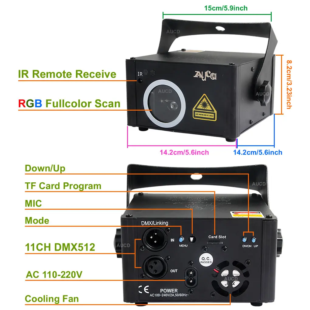 US $101.90 Remote Controller SD Card Program Edit DMX Animation Scan RGB Color Laser Projector Music Lights Disco Party DJ Stage Lighting